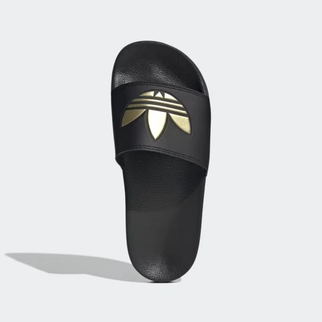 Adilette Lite Slides (Core Black   Core Black   Matte Gold)
