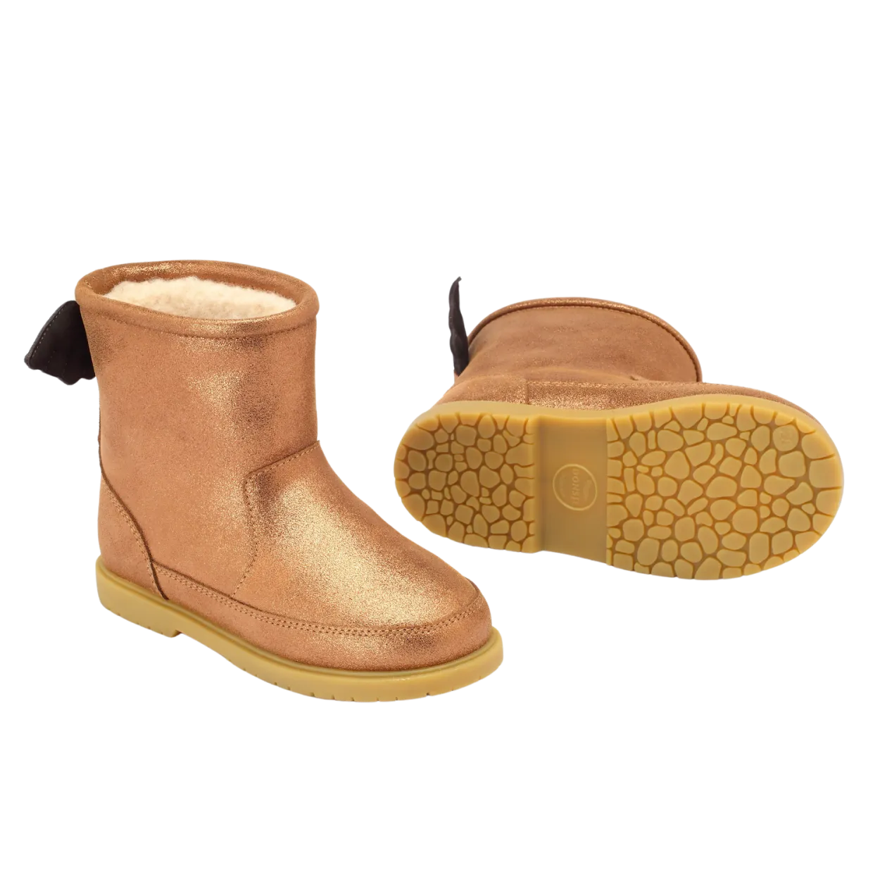 Angela Boots | Wings | Bronze Metallic Leather