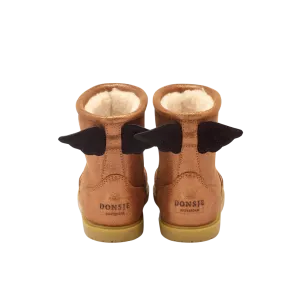 Angela Boots | Wings | Bronze Metallic Leather