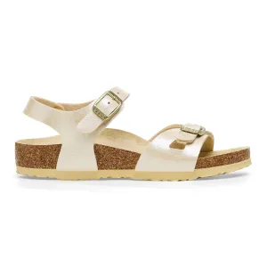 Birkenstock Girl's Graceful Pearl White Rio Sandals