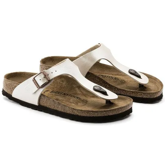 Birkenstock Gizeh - Birko Flor - Graceful Pearl White Narrow