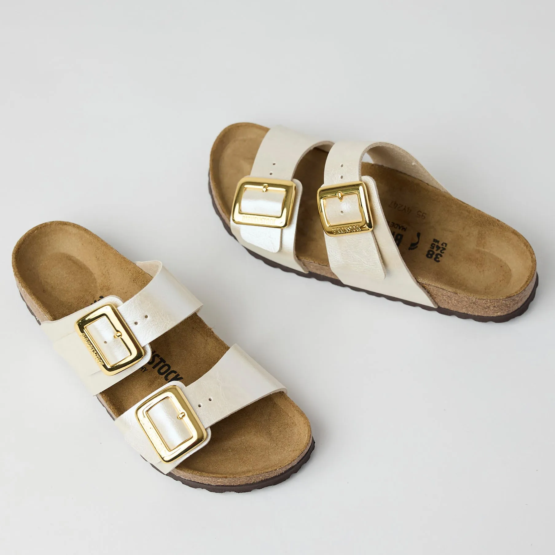 Birkenstock Two Strap Sydney Graceful Pearl White Sandals