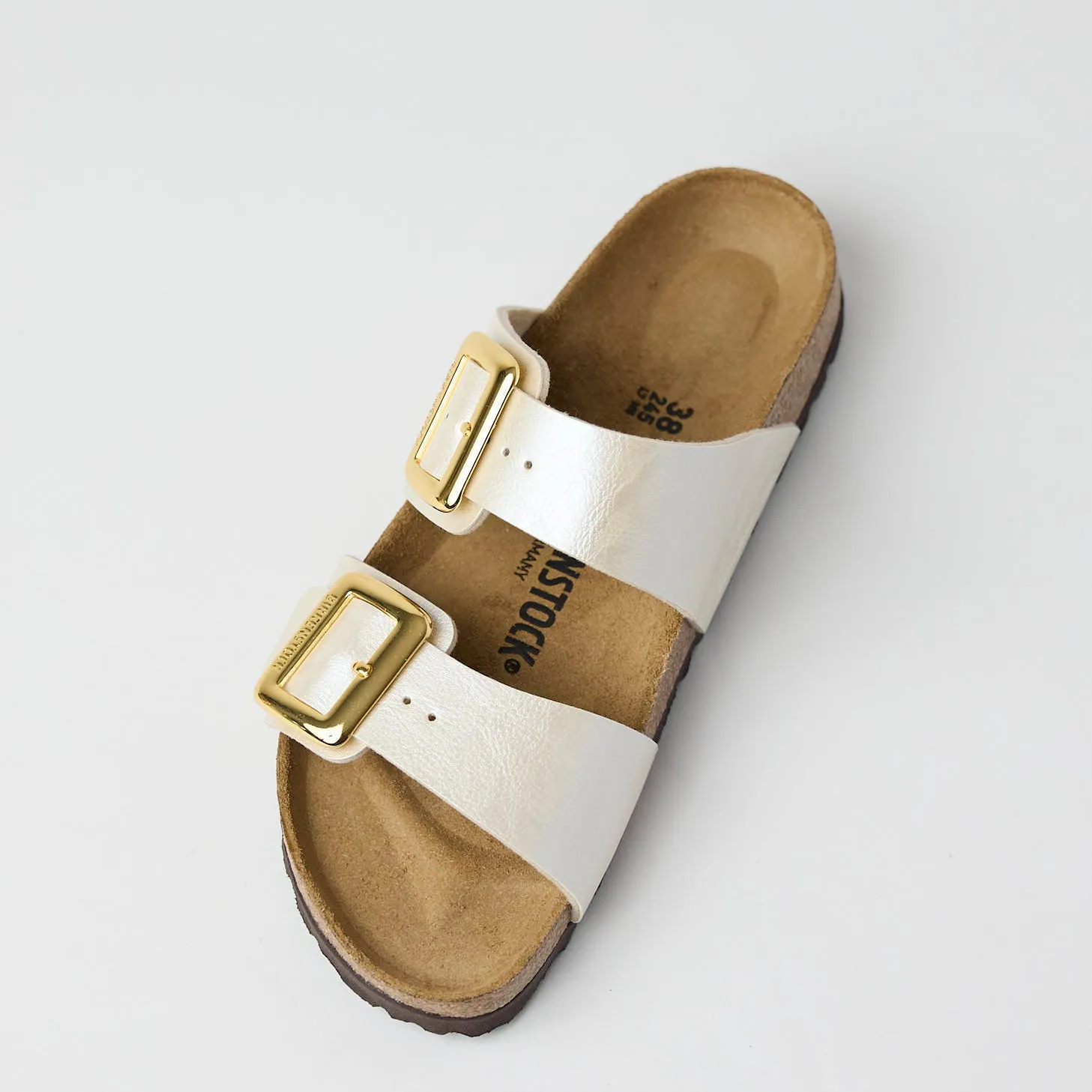 Birkenstock Two Strap Sydney Graceful Pearl White Sandals