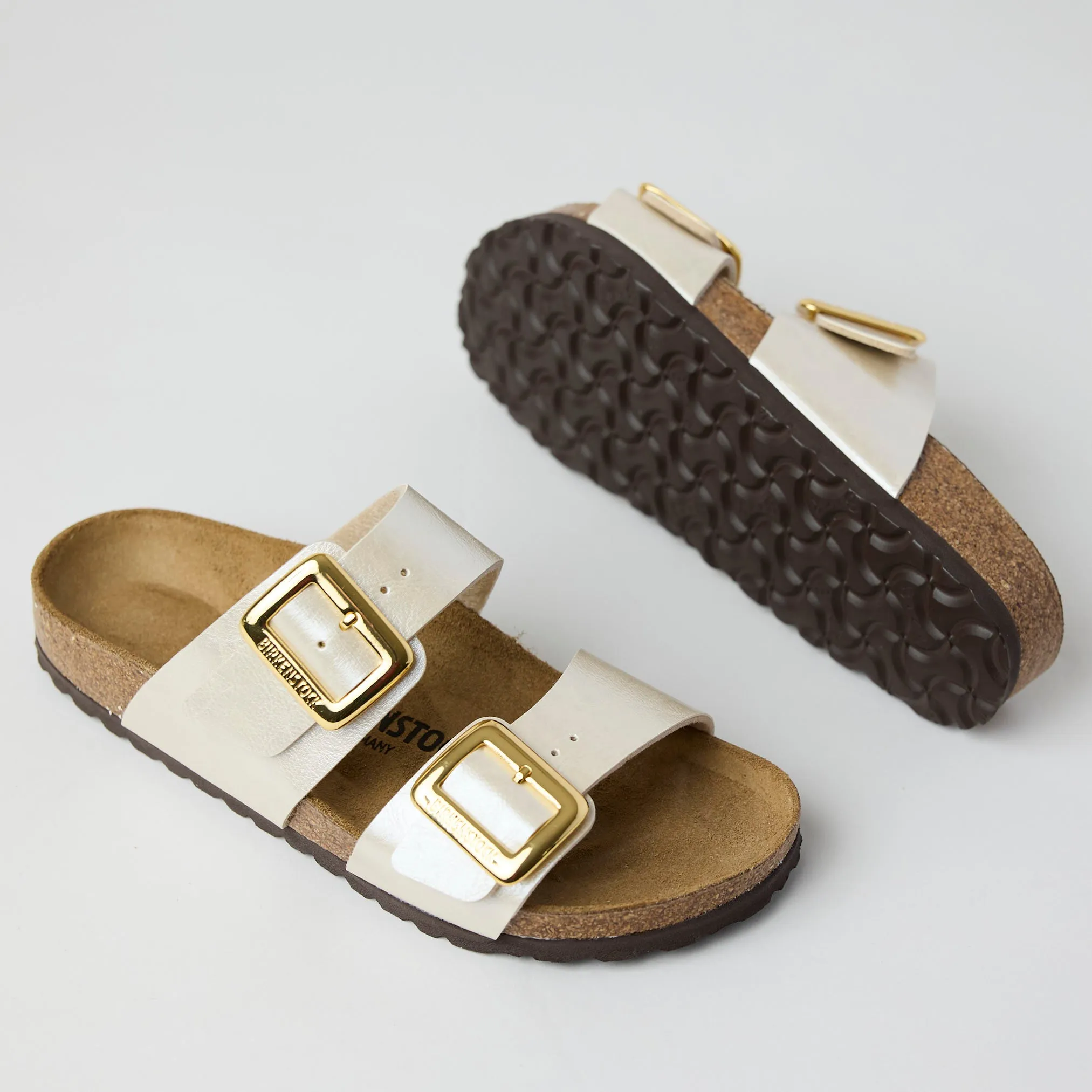 Birkenstock Two Strap Sydney Graceful Pearl White Sandals