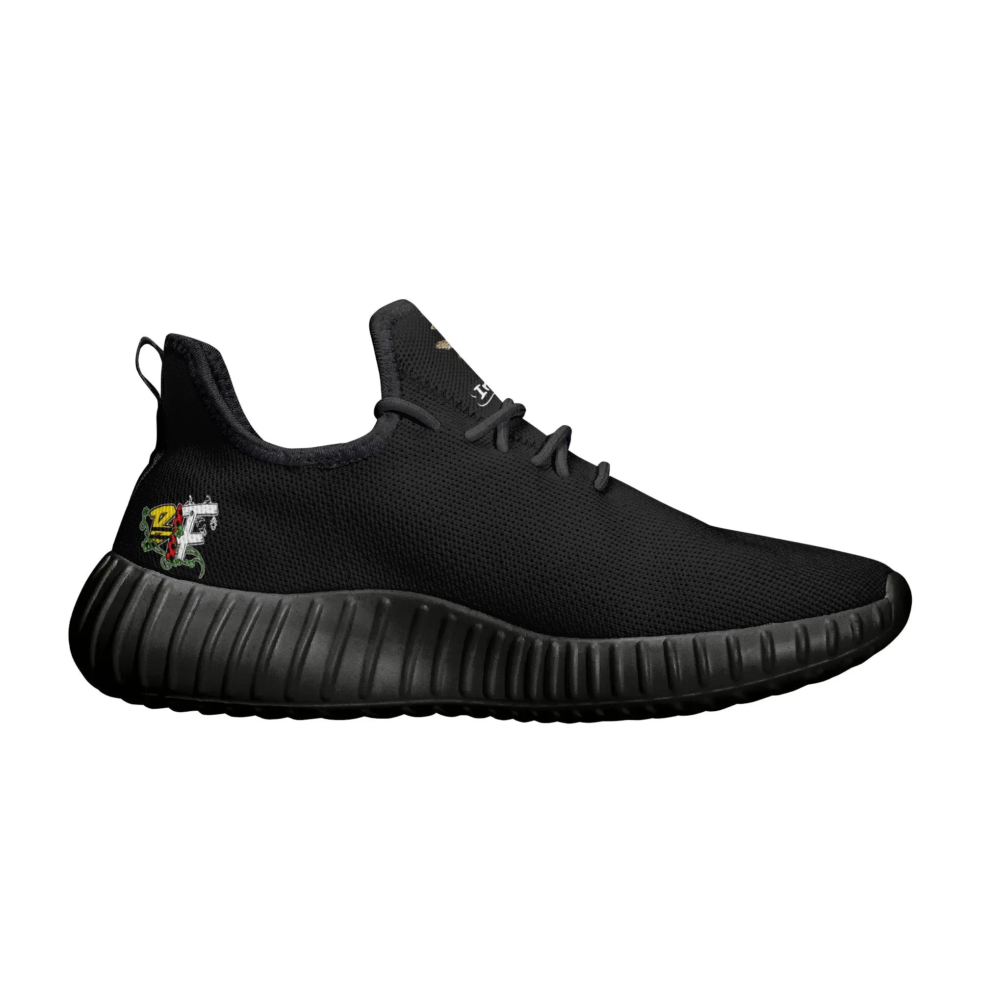 Blk Insct Famili Mens Mesh Knit Sneakers