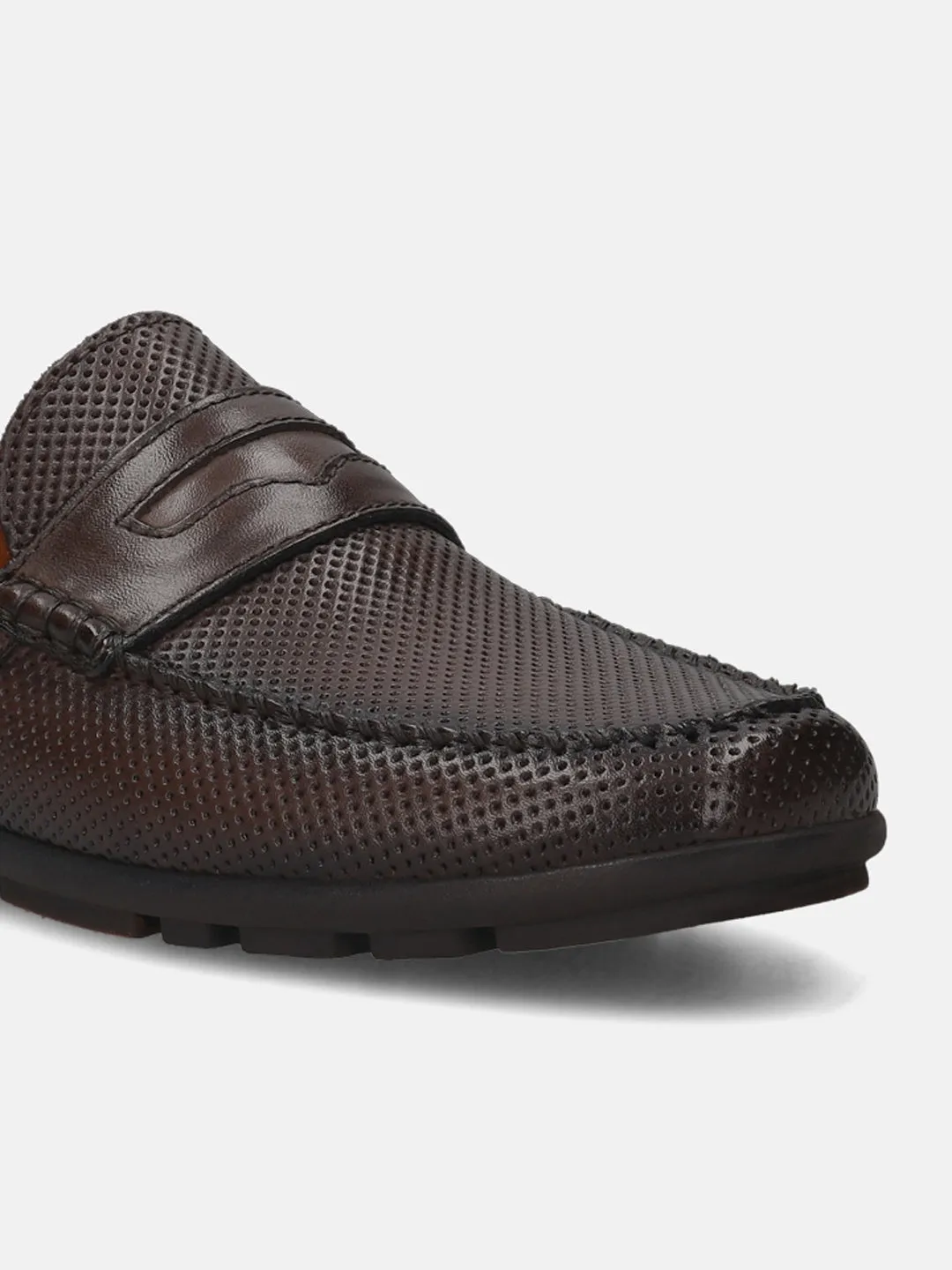 bugatti Dark Brown Premium Leather Slip On