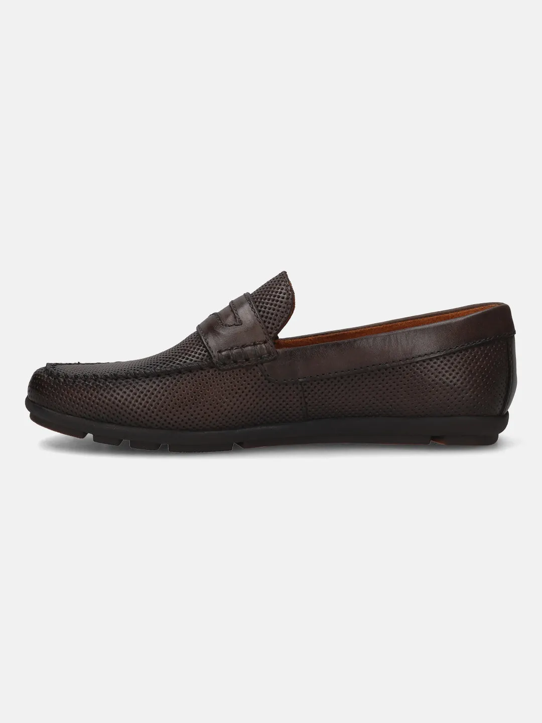 bugatti Dark Brown Premium Leather Slip On