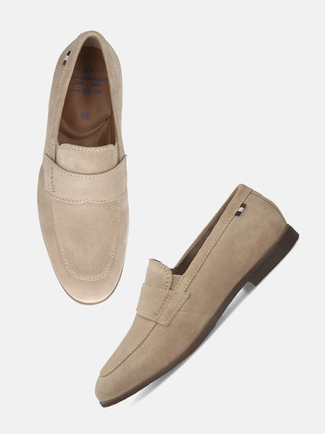 Bugatti Sand Premium Leather Slip-On