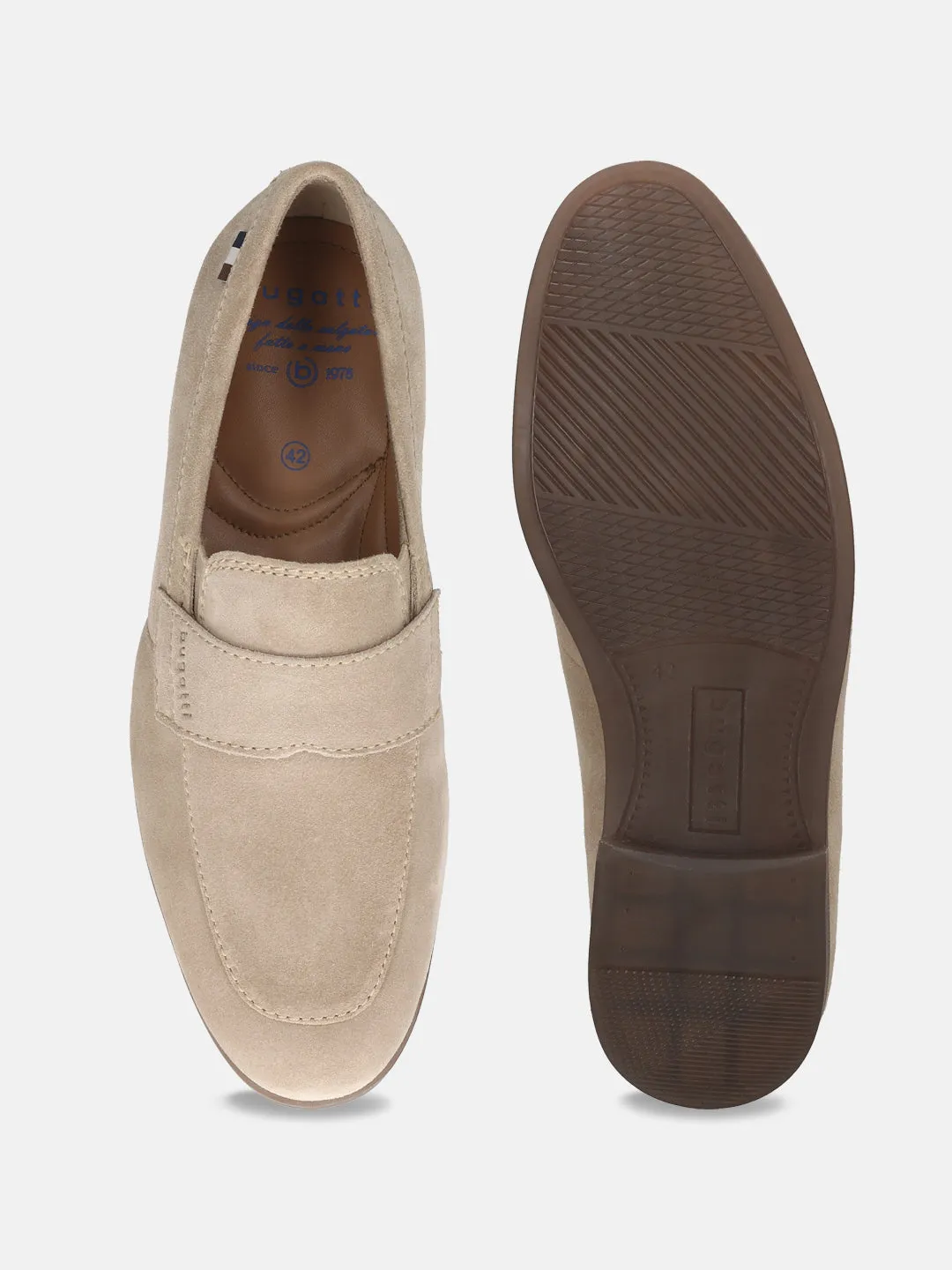 Bugatti Sand Premium Leather Slip-On