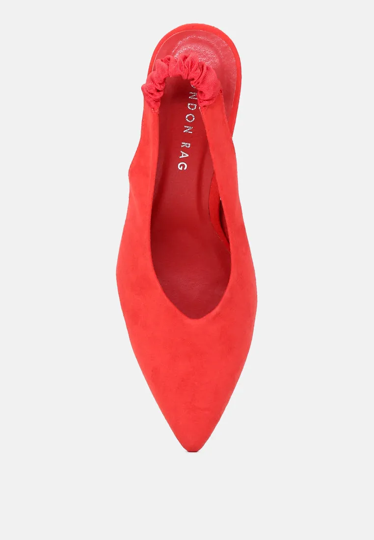 Caroline Sling Back Pumps With Mid Heel