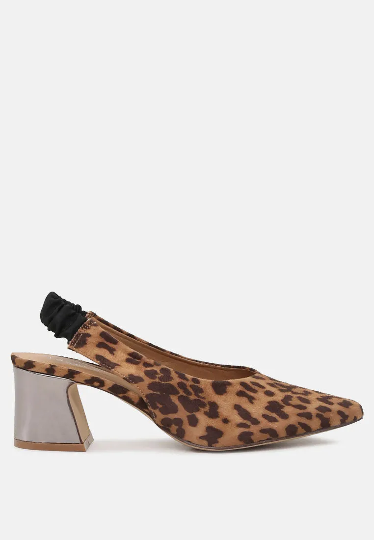 Caroline Sling Back Pumps With Mid Heel