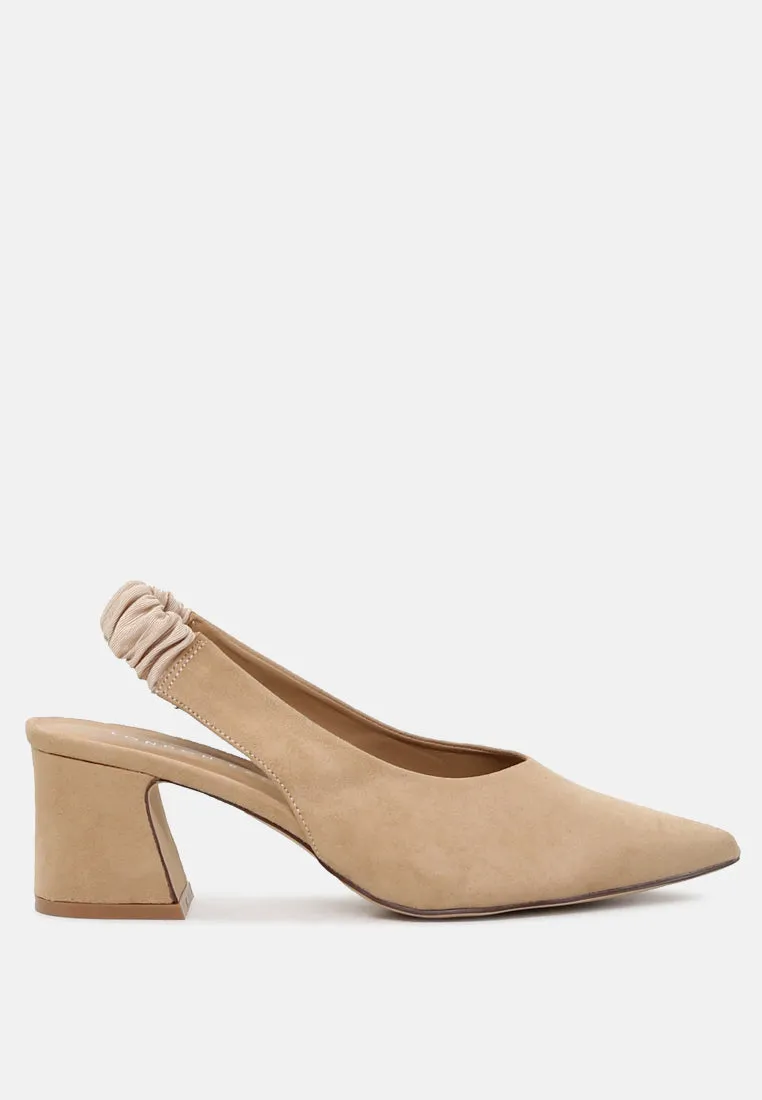 Caroline Sling Back Pumps With Mid Heel