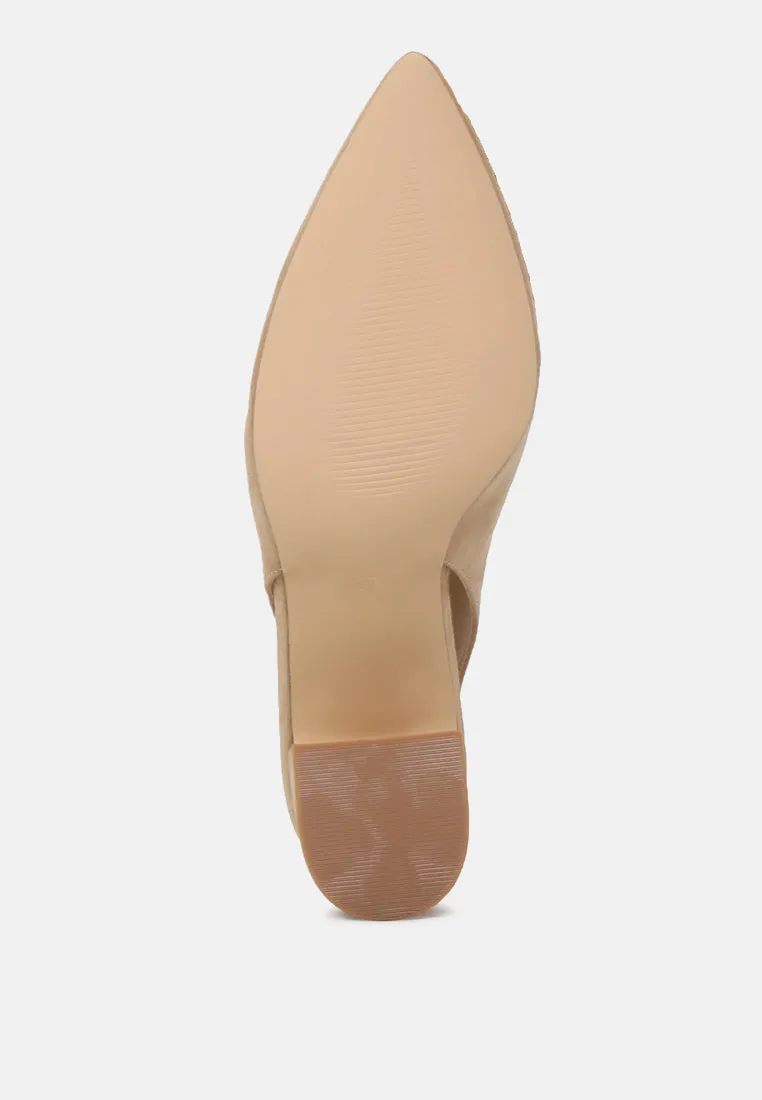 Caroline Sling Back Pumps With Mid Heel