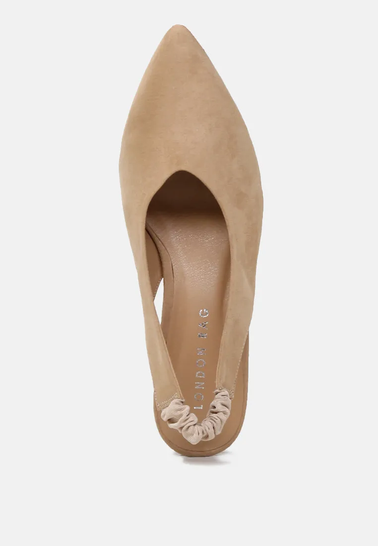 Caroline Sling Back Pumps With Mid Heel