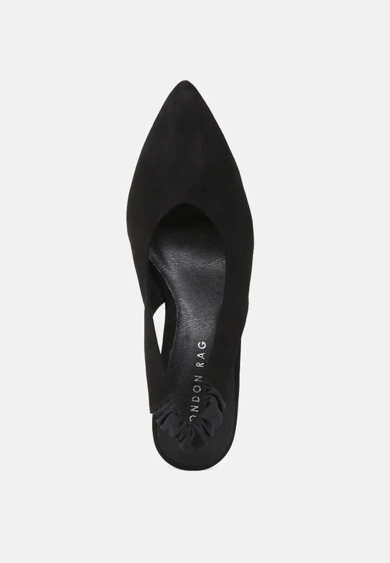 Caroline Sling Back Pumps With Mid Heel