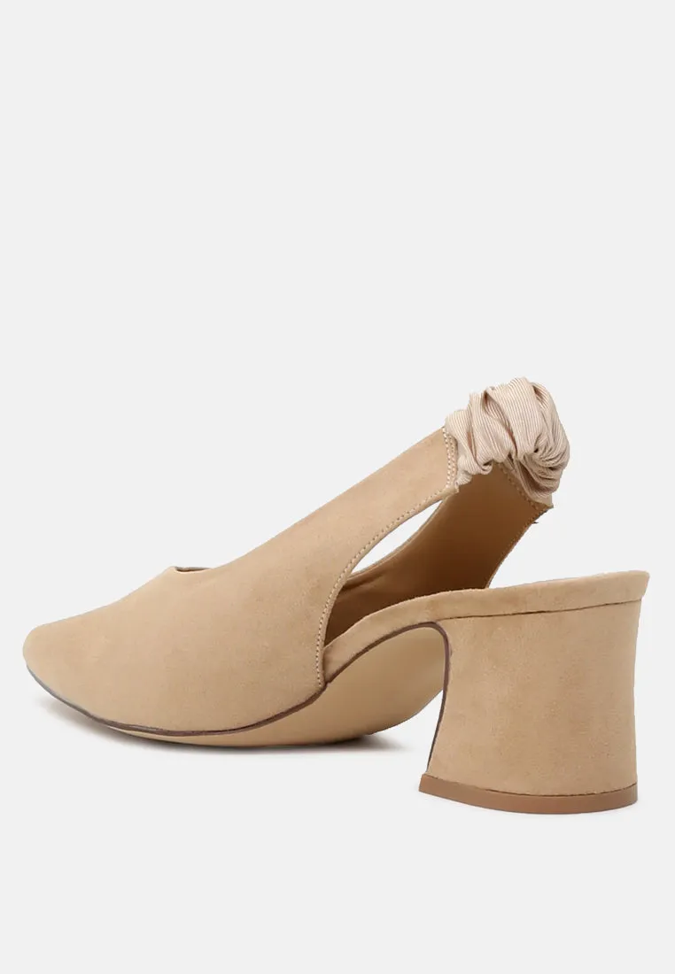 Caroline Sling Back Pumps With Mid Heel