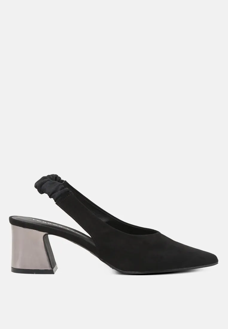 Caroline Sling Back Pumps With Mid Heel
