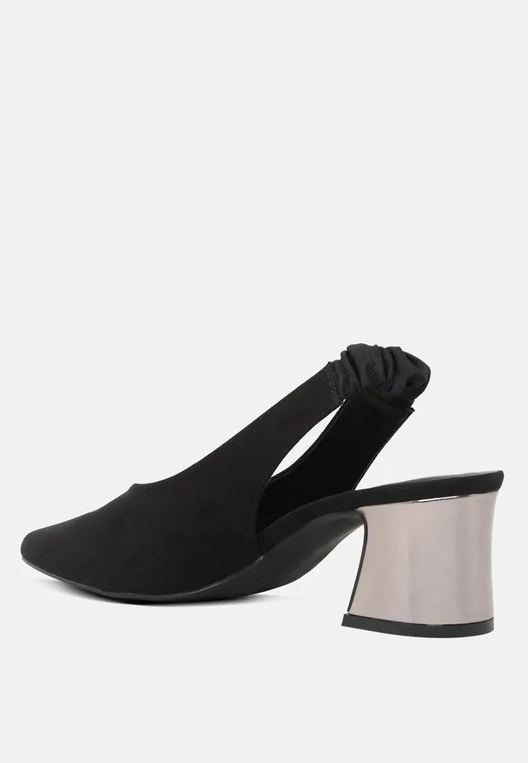 Caroline Sling Back Pumps With Mid Heel