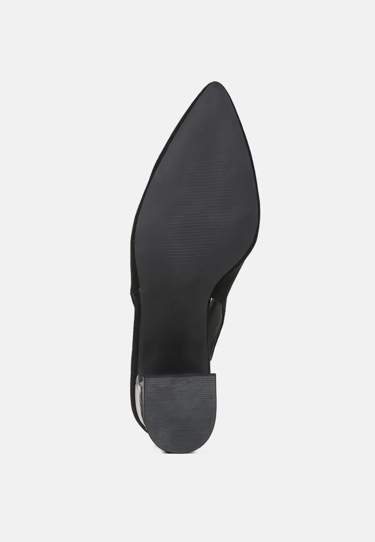Caroline Sling Back Pumps With Mid Heel