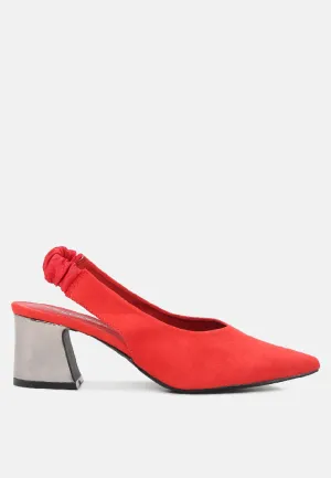 Caroline Sling Back Pumps With Mid Heel