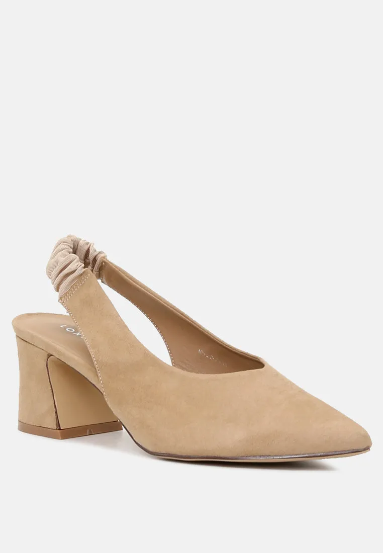 Caroline Sling Back Pumps With Mid Heel