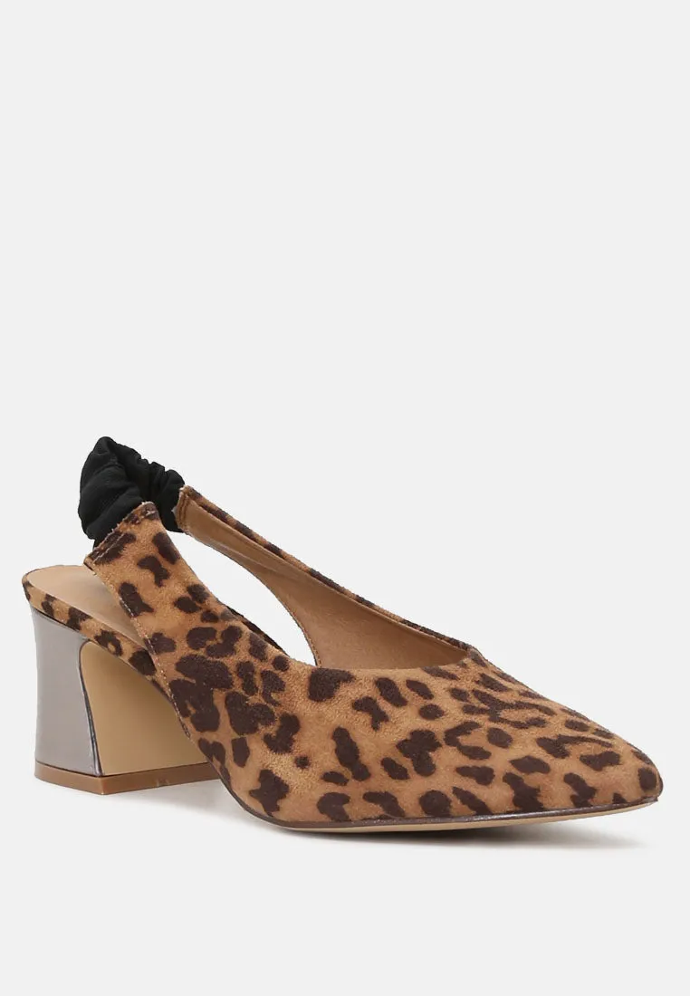 Caroline Sling Back Pumps With Mid Heel
