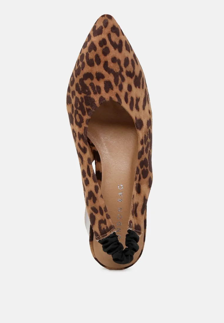 Caroline Sling Back Pumps With Mid Heel