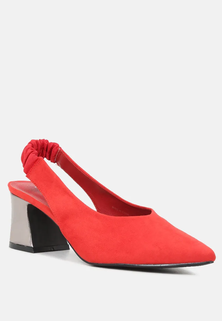 Caroline Sling Back Pumps With Mid Heel