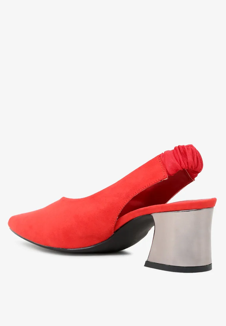 Caroline Sling Back Pumps With Mid Heel