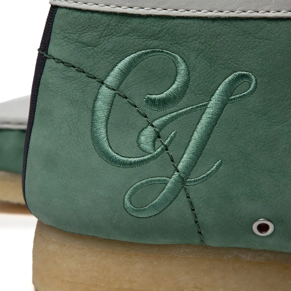 Clarks Originals Wallabee Boots Varsity Pack Vcy Men's Green and White Leather 26165078