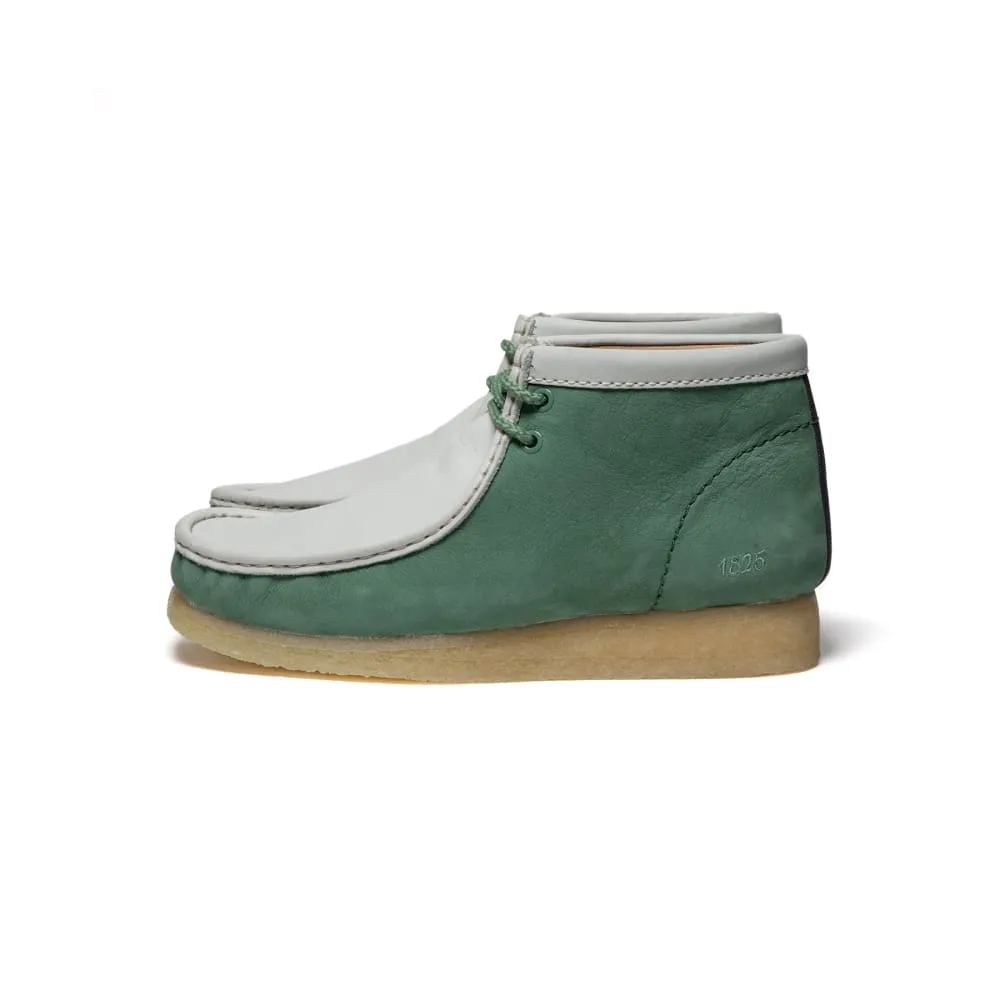 Clarks Originals Wallabee Boots Varsity Pack Vcy Men's Green and White Leather 26165078