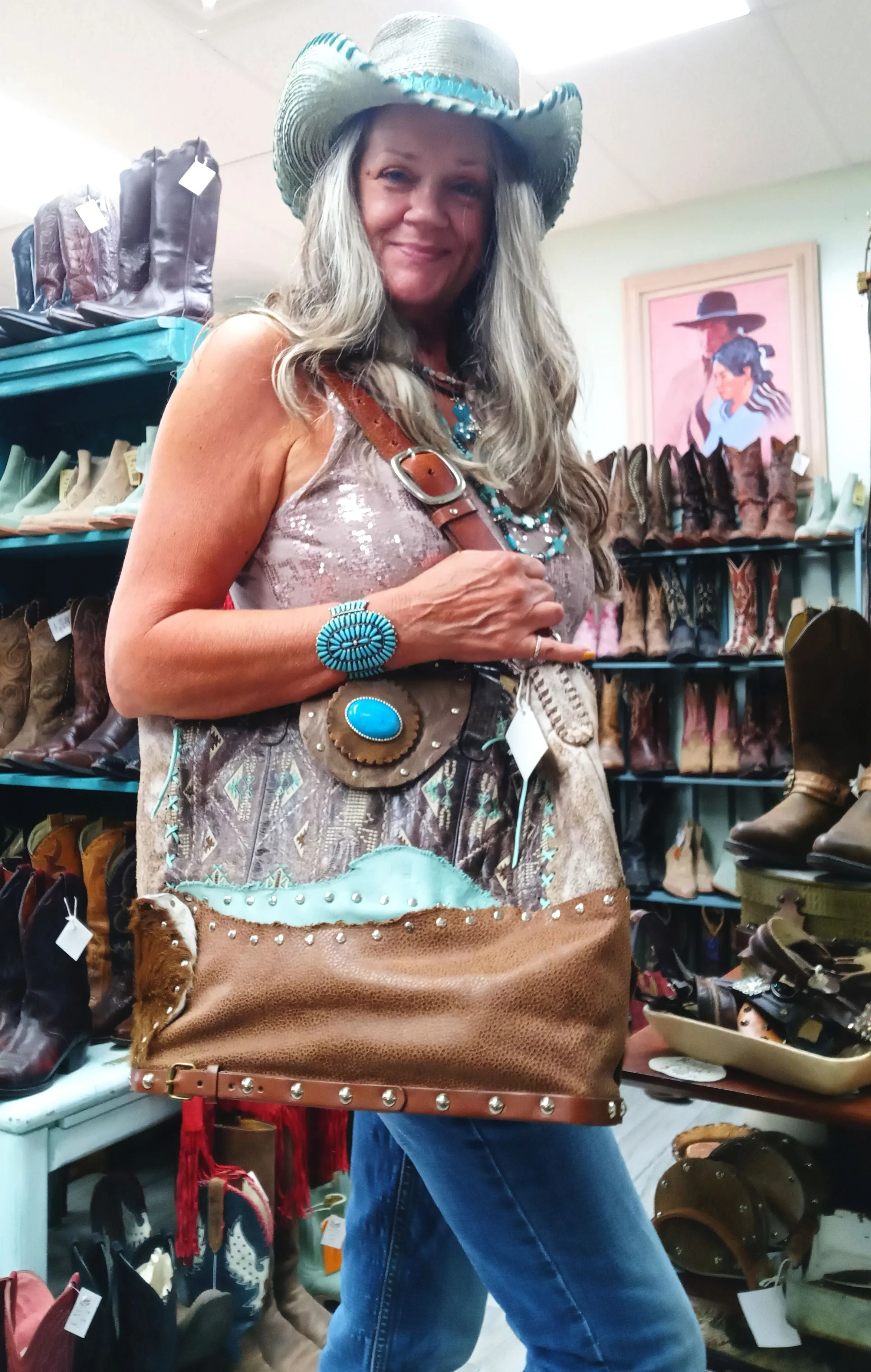 Cowboy Boot Laptop Tote LT32