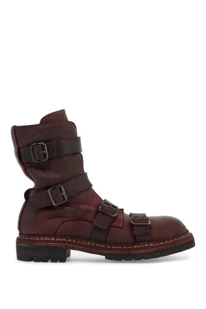 dark red horse leather boots with adjustable straps GR05CGV RED