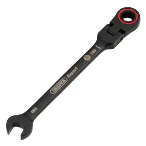 Draper Expert Hi-Torq® Metric Flexible Head Ratchet Combination Spanner, 8mm, Black - 8241FMM/BK