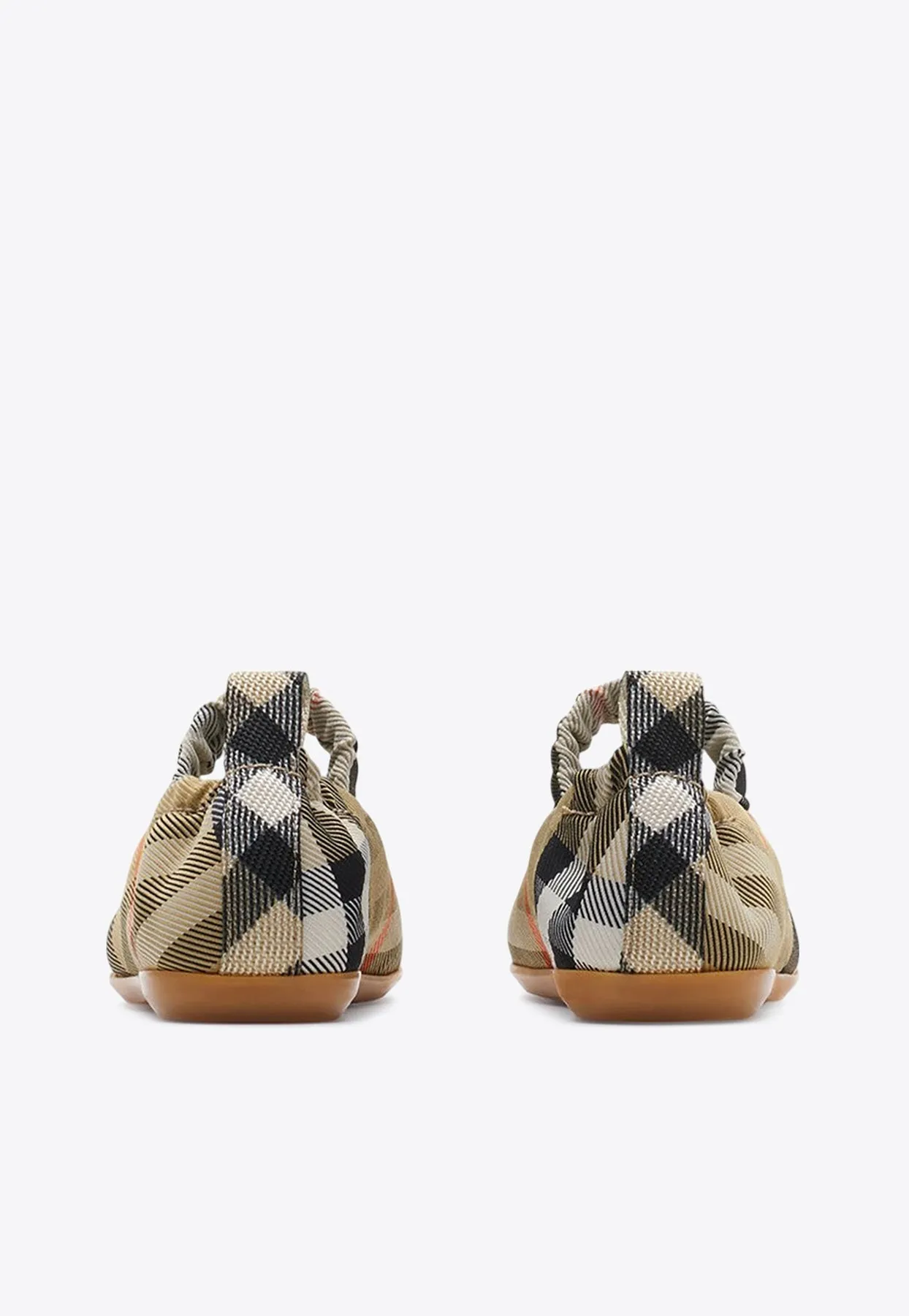 Girls Vintage Check Ballet Flats