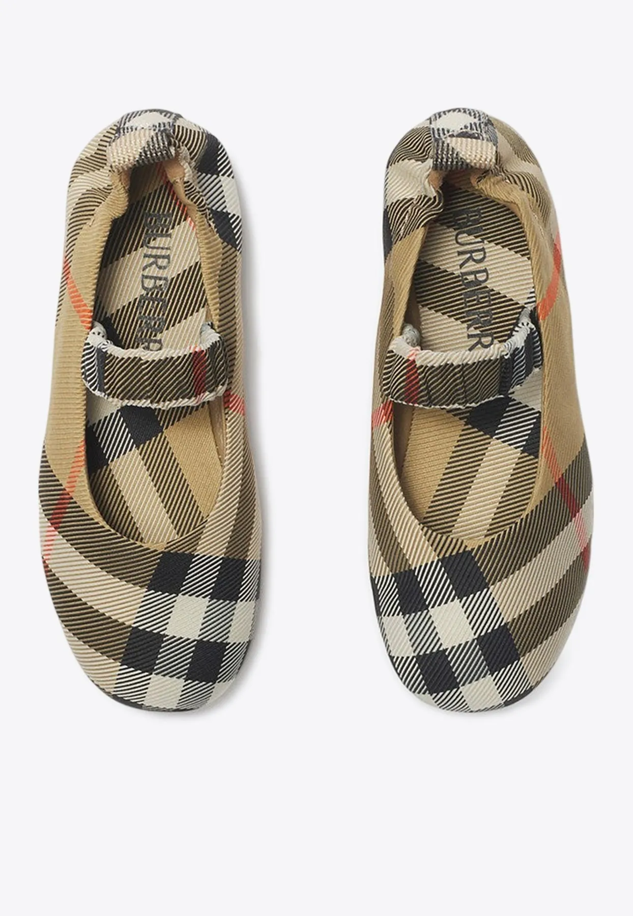 Girls Vintage Check Ballet Flats