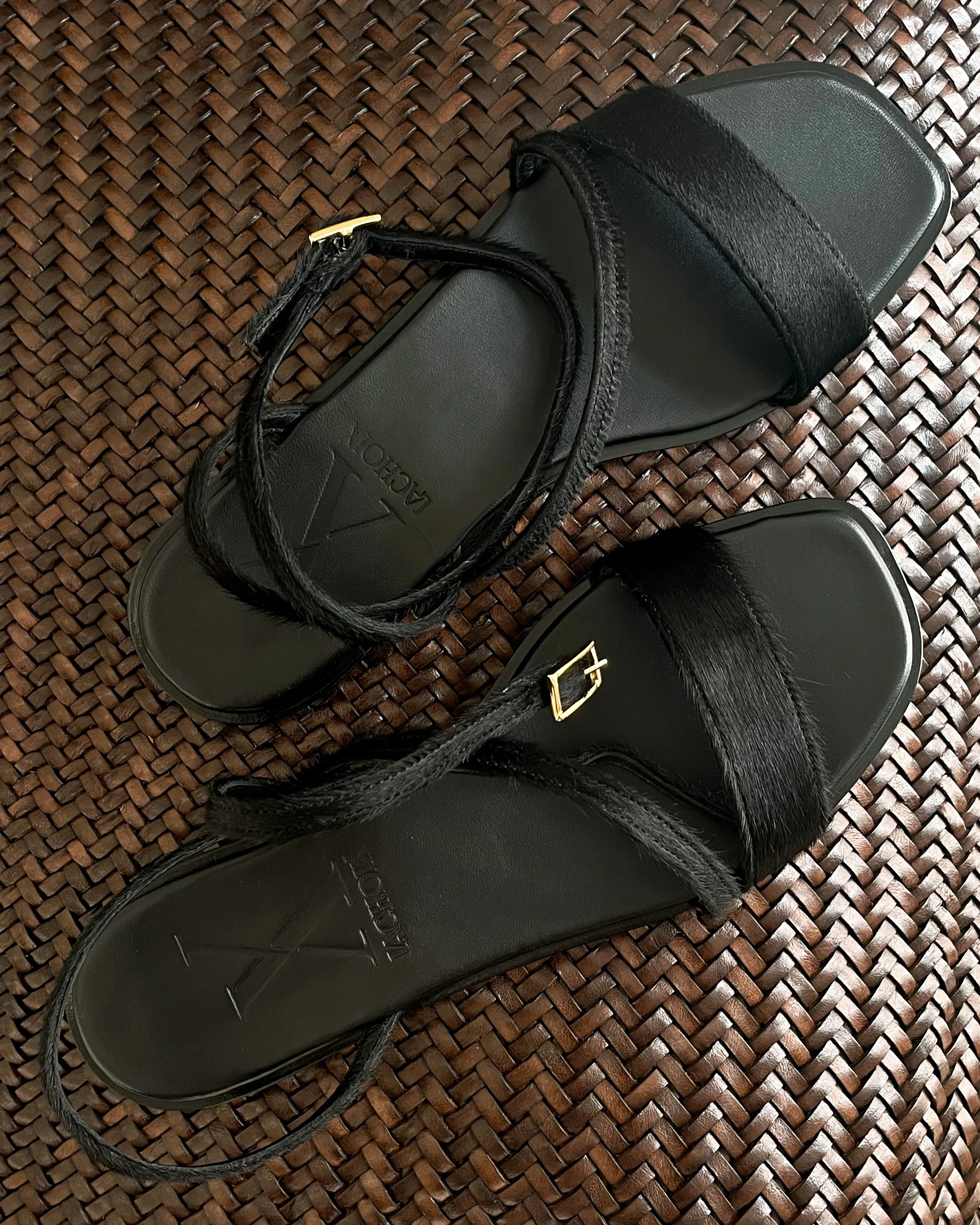 Grace Flat Sandals Black