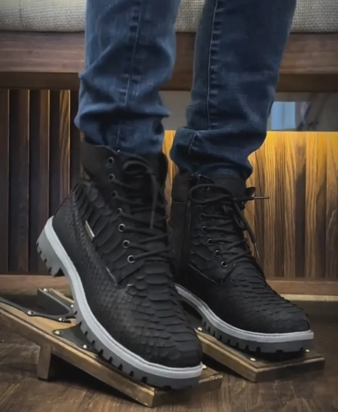 Italian Unique Python Boots
