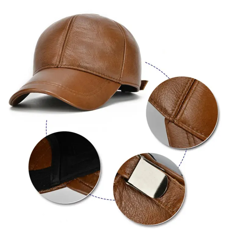 Luxury Leather Cap