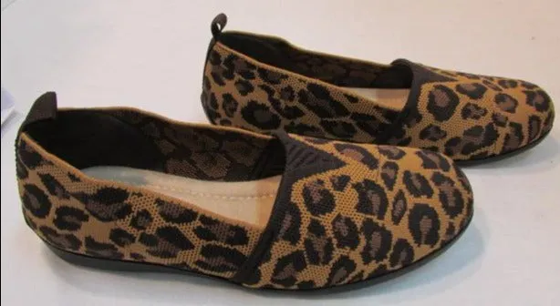 Mia Amore "Darcee" Leopard Fly Knit Slip-On