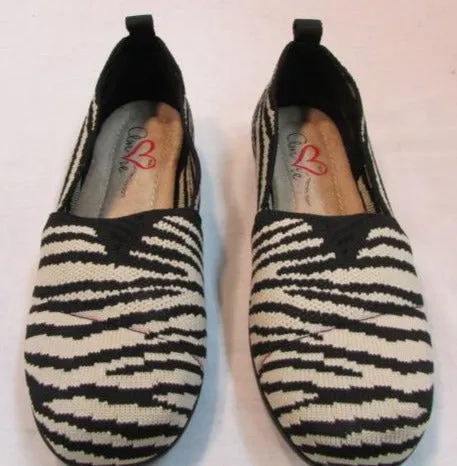 Mia Amore "Darcee" Zebra Fly Knit Slip-On