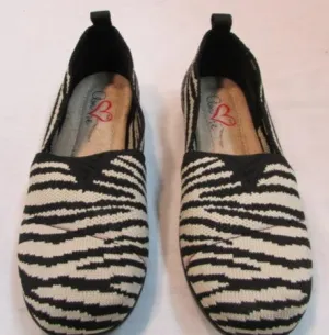 Mia Amore "Darcee" Zebra Fly Knit Slip-On
