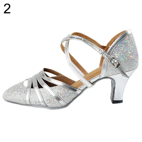 Ms Ladies High Heel Latin Shoes Women Fashion Bling Shoes Ballroom Dancing Shoes