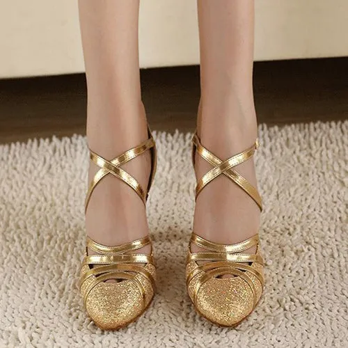 Ms Ladies High Heel Latin Shoes Women Fashion Bling Shoes Ballroom Dancing Shoes