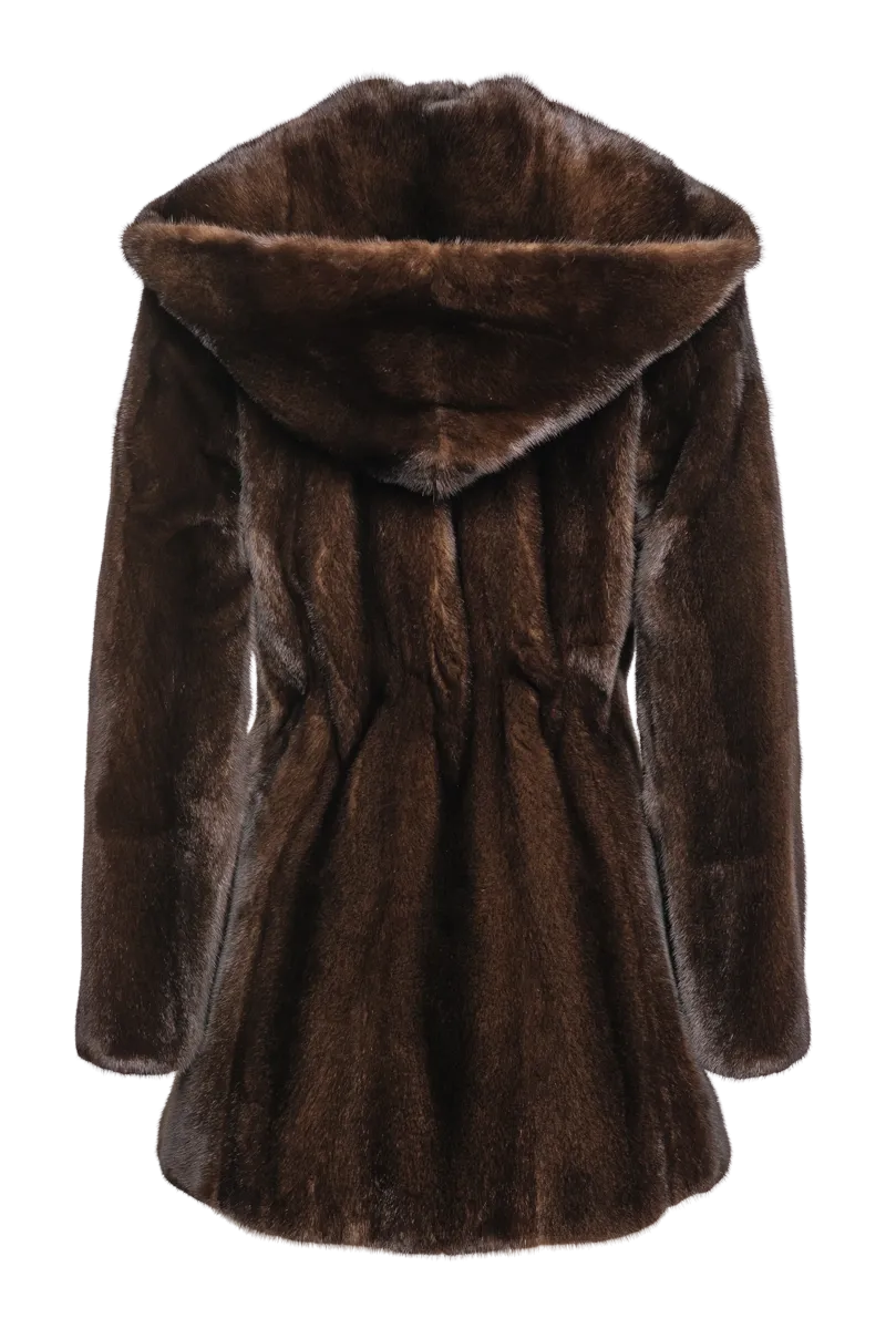 Natural Mink Shaped Fur Jacket
