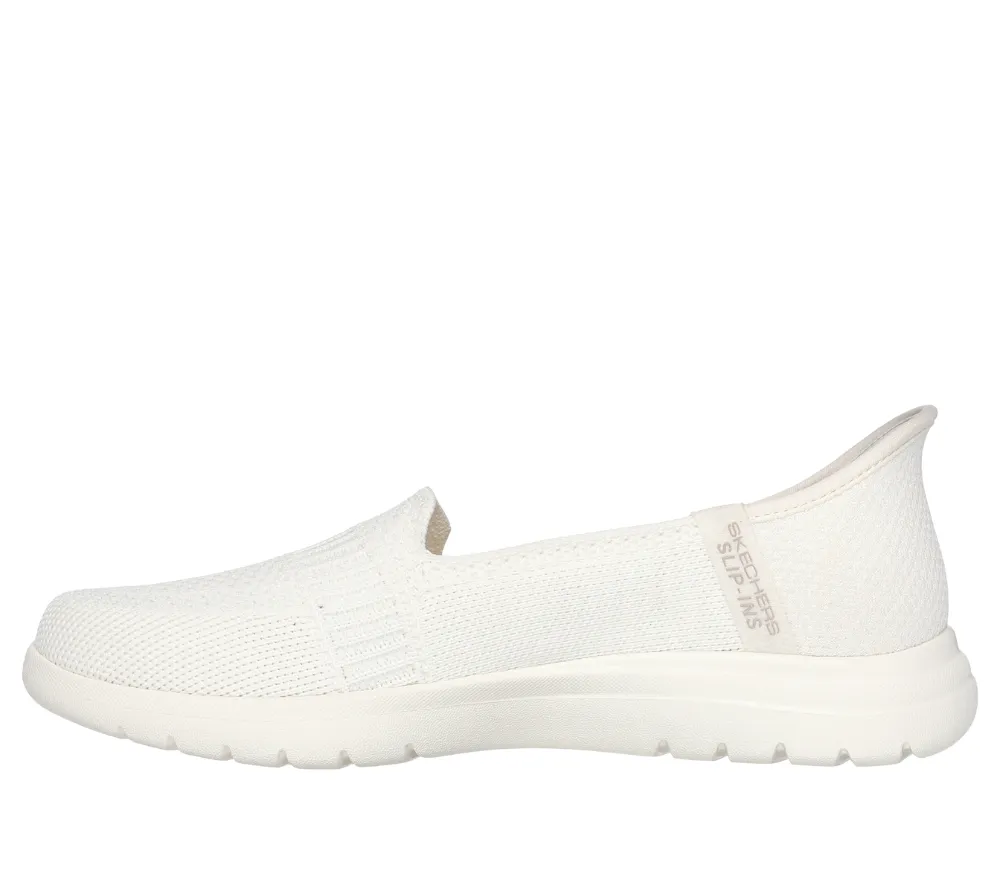 Pantofi sport, dama, SKECHERS ON-THE-GO FLEX CAMELLIA SLIP-INS 138181-OFWT crem, textil