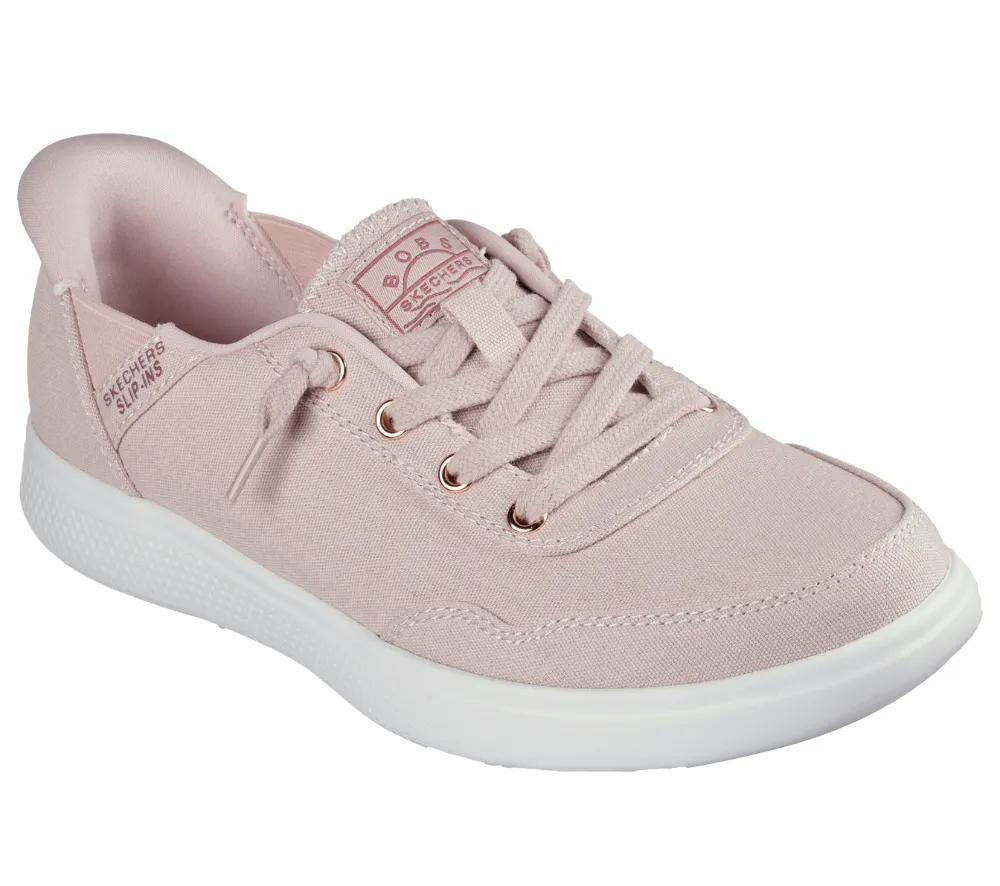 Pantofi sport, dama, SKECHERS SLIP-INS BOBS SKIPPER-KEEP IT SWEET 114815-BLSH roz, textil