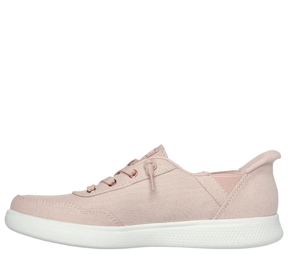Pantofi sport, dama, SKECHERS SLIP-INS BOBS SKIPPER-KEEP IT SWEET 114815-BLSH roz, textil