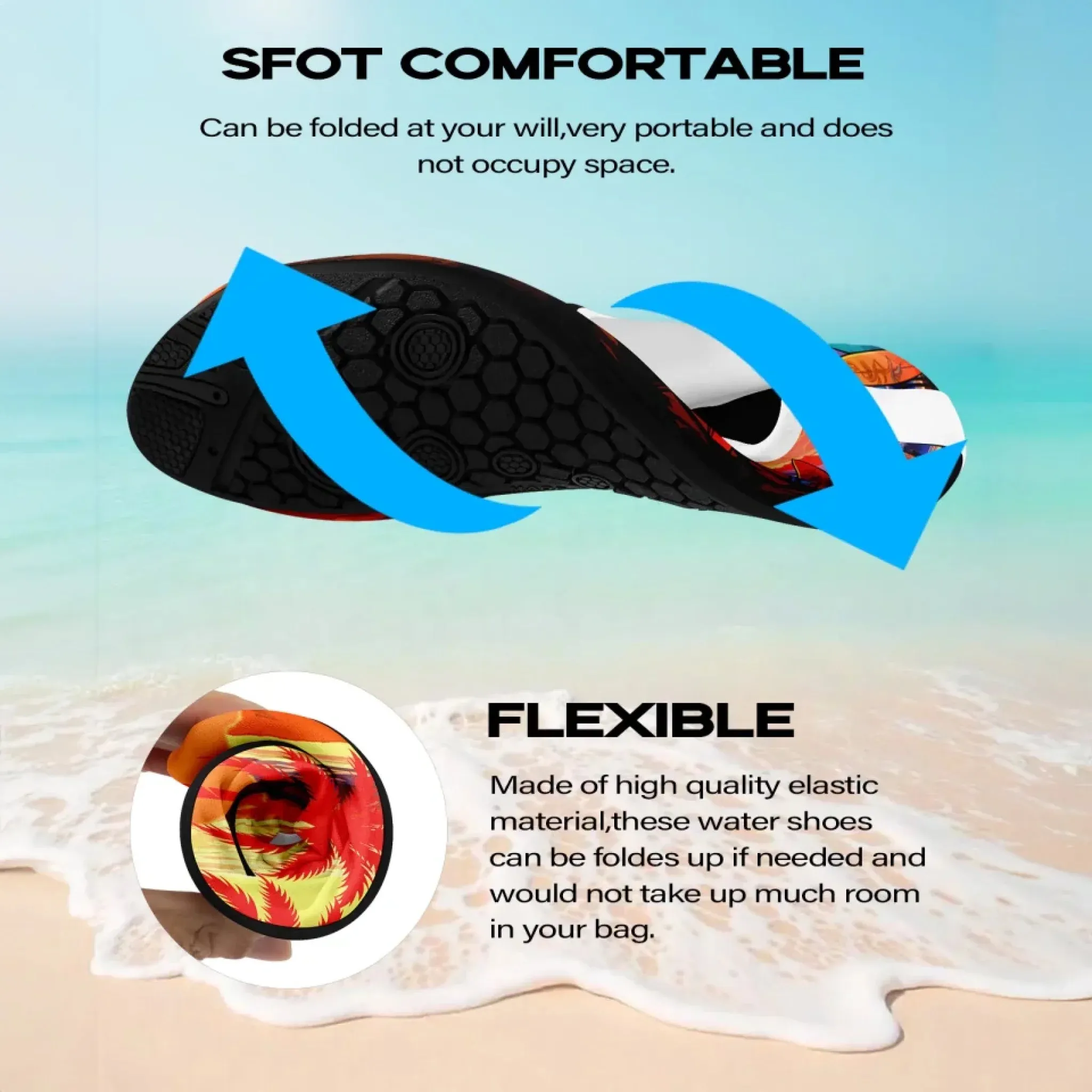 Personalized Summer Fashion Aqua Shoes, Custom Breathable Water Shoes, Unisex Shoes
