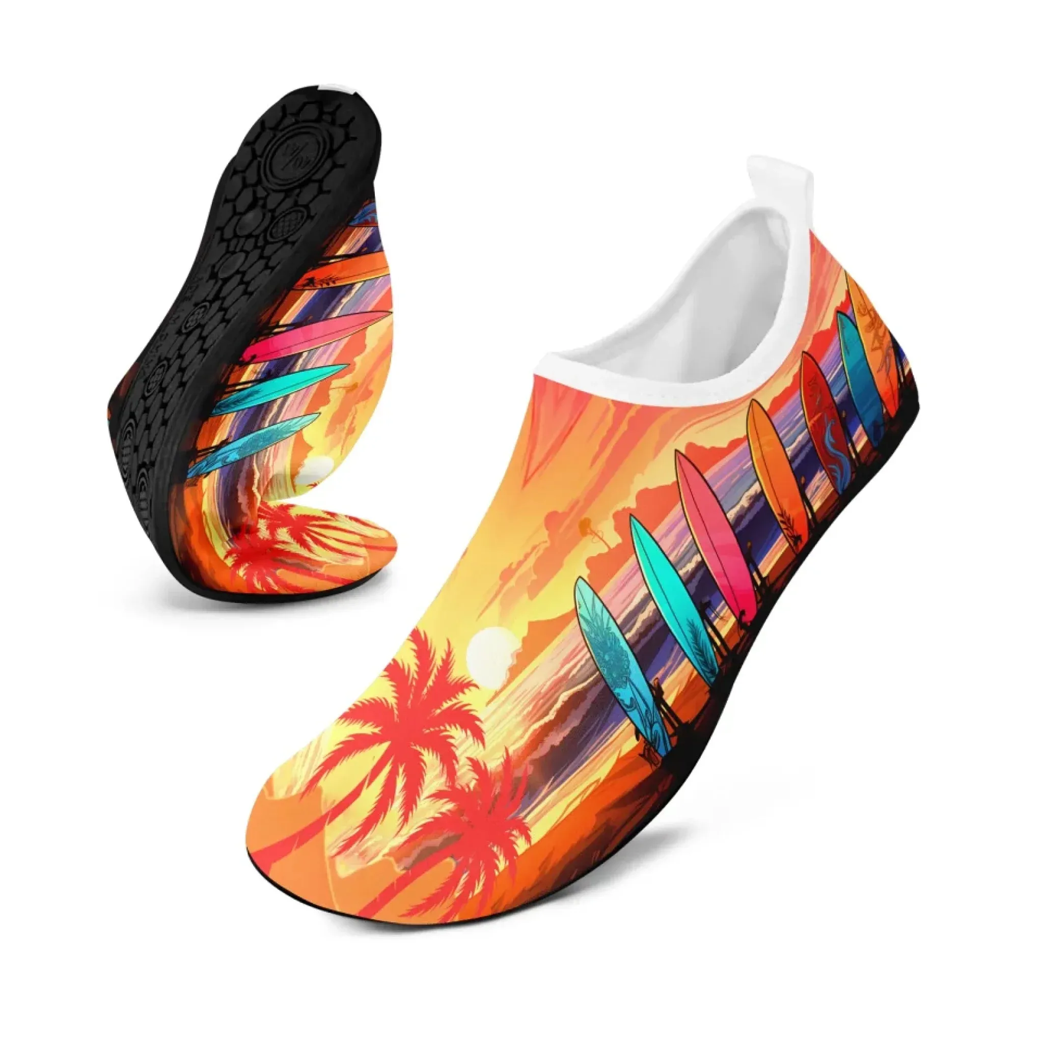 Personalized Summer Fashion Aqua Shoes, Custom Breathable Water Shoes, Unisex Shoes